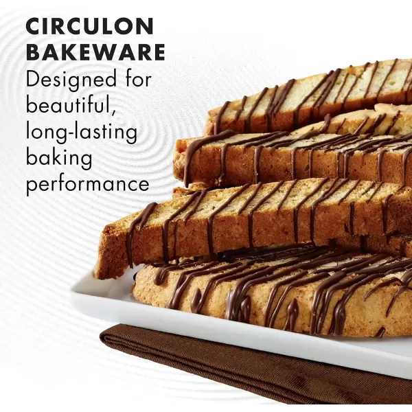 imageCirculon Nonstick Bakeware Set with Nonstick Cookie Sheet  Baking Sheet and Cooling Rack  2 Piece Chocolate BrownChocolate