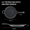 imageCirculon 81401 14quot Helper Handle Hard Anodized Aluminum Skillet 14 Inch Oyster GrayGray