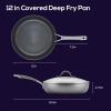 imageCirculon 81401 14quot Helper Handle Hard Anodized Aluminum Skillet 14 Inch Oyster GrayGray