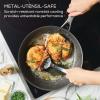 imageCirculon A1 Series with ScratchDefense Technology Nonstick Induction Frying PansSkillet Set 85 Inch and 10 Inch  Graphite Skillet Set 85quot ampamp 10quot