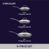 imageCirculon A1 Series with ScratchDefense Technology Nonstick Induction Frying PansSkillets with Lids Metal Utensil Safe Skillet Set wLid 85quot 10quot ampamp 12quot  Graphite