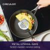 imageCirculon A1 Series with ScratchDefense Technology Nonstick Induction Frying PansSkillets with Lids Metal Utensil Safe Skillet Set wLid 85quot 10quot ampamp 12quot  Graphite