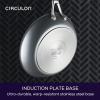 imageCirculon A1 Series with ScratchDefense Technology Nonstick Induction Frying PansSkillets with Lids Metal Utensil Safe Skillet Set wLid 85quot 10quot ampamp 12quot  Graphite