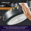 imageCirculon A1 Series with ScratchDefense Technology Nonstick Induction Saut Pan with Helper Handle and Lid 5 Quart Graphite
