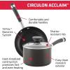 imageCirculon Acclaim Hard Anodized Nonstick Casserole DishCasserole Pan with Lid  45 Quart Black2 Quarts