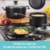imageCirculon Acclaim Hard Anodized Nonstick Casserole DishCasserole Pan with Lid  45 Quart Black2 Quarts