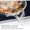 imageCirculon C1 Series Clad Stainless Steel with ScratchDefense Technology Cookware Nonstick Induction Frying PansSkillets with Lids Metal Utensil Safe 6 Piece Set  Polished Stainless SteelSet 85Inch  10Inch  125Inch
