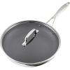 imageCirculon C1 Series Clad Stainless Steel with ScratchDefense Technology Cookware Nonstick Induction Frying PansSkillets with Lids Metal Utensil Safe 6 Piece Set  Polished Stainless Steel125Inch