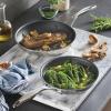 imageCirculon C1 Series Clad Stainless Steel with ScratchDefense Technology Cookware Nonstick Induction Frying PansSkillets with Lids Metal Utensil Safe 6 Piece Set  Polished Stainless SteelSet 85Inch  10Inch