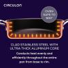 imageCirculon C1 Series Clad Stainless Steel with ScratchDefense Technology Cookware Nonstick Induction Frying PansSkillets with Lids Metal Utensil Safe 6 Piece Set  Polished Stainless SteelSet 85Inch  10Inch  125Inch