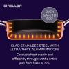 imageCirculon C1 Series Clad Stainless Steel with ScratchDefense Technology Cookware Nonstick Induction Frying PansSkillets with Lids Metal Utensil Safe 6 Piece Set  Polished Stainless Steel125Inch