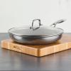 imageCirculon C1 Series Clad Stainless Steel with ScratchDefense Technology Cookware Nonstick Induction Frying PansSkillets with Lids Metal Utensil Safe 6 Piece Set  Polished Stainless Steel125Inch