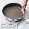 imageCirculon C1 Series Clad Stainless Steel with ScratchDefense Technology Cookware Nonstick Induction Frying PansSkillets with Lids Metal Utensil Safe 6 Piece Set  Polished Stainless Steel5 Quart