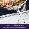 imageCirculon C1 Series Clad Stainless Steel with ScratchDefense Technology Cookware Nonstick Induction Frying PansSkillets with Lids Metal Utensil Safe 6 Piece Set  Polished Stainless Steel125Inch