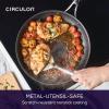 imageCirculon C1 Series Clad Stainless Steel with ScratchDefense Technology Cookware Nonstick Induction Frying PansSkillets with Lids Metal Utensil Safe 6 Piece Set  Polished Stainless Steel125Inch