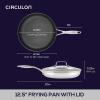 imageCirculon C1 Series Clad Stainless Steel with ScratchDefense Technology Cookware Nonstick Induction Frying PansSkillets with Lids Metal Utensil Safe 6 Piece Set  Polished Stainless Steel125Inch