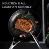 imageCirculon Clad Stainless Steel Frying PansSkillet Set with Hybrid SteelShield and Nonstick Technology 10 Inch and 85 Inch SilverCookware Set 12 Piece