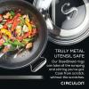imageCirculon Clad Stainless Steel Frying PansSkillet Set with Hybrid SteelShield and Nonstick Technology 10 Inch and 85 Inch SilverCookware Set 4 Piece