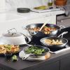 imageCirculon Clad Stainless Steel Frying PansSkillet Set with Hybrid SteelShield and Nonstick Technology 10 Inch and 85 Inch SilverCookware Set 4 Piece