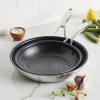 imageCirculon Clad Stainless Steel Frying PansSkillet Set with Hybrid SteelShield and Nonstick Technology 10 Inch and 85 Inch SilverFrying Pan Set 85  10