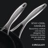imageCirculon Clad Stainless Steel Frying PansSkillet Set with Hybrid SteelShield and Nonstick Technology 10 Inch and 85 Inch SilverFrying Pan Set 85  10