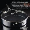 imageCirculon Clad Stainless Steel Frying PansSkillet Set with Hybrid SteelShield and Nonstick Technology 10 Inch and 85 Inch SilverSaute Pan 5 Quart