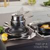 imageCirculon Clad Stainless Steel WokStir Fry with Glass Lid and Hybrid SteelShield and Nonstick Technology 14 Inch  SilverWokStir Fry 14