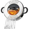 imageCirculon Momentum Stainless Steel Nonstick DishCasserole Pan with Lid 4 Quart SilverCasserole 4 Quart