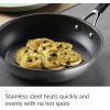 imageCirculon Momentum Stainless Steel Nonstick DishCasserole Pan with Lid 4 Quart SilverCookware Set 11 Piece