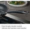 imageCirculon Momentum Stainless Steel Nonstick DishCasserole Pan with Lid 4 Quart SilverCookware Set 11 Piece