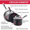 imageCirculon Symmetry Hard Anodized Nonstick Casserole DishCasserole Pan with Lid  55 Quart BlackBlack