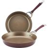 imageCirculon Symmetry HardAnodized Nonstick Frying Pan 85Inch ChocolateMerlot