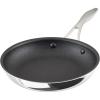 imageCirculon C1 Series Clad Stainless Steel with ScratchDefense Technology Cookware Nonstick Induction Frying PansSkillets with Lids Metal Utensil Safe 6 Piece Set  Polished Stainless Steel10Inch