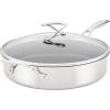 imageCirculon Clad Stainless Steel Frying PansSkillet Set with Hybrid SteelShield and Nonstick Technology 10 Inch and 85 Inch SilverSaute Pan 5 Quart