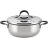 imageCirculon Momentum Stainless Steel Nonstick DishCasserole Pan with Lid 4 Quart SilverCasserole 4 Quart