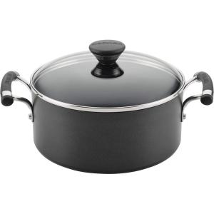 imageCirculon Acclaim Hard Anodized Nonstick Casserole DishCasserole Pan with Lid  45 Quart Black5 Quart