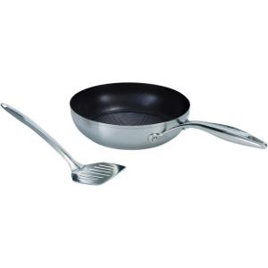 imageCirculon Stainless Steel Frying PanSkillet with SteelShield Hybrid Stainless and Nonstick Technology and Spatula
