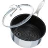 imageCirculon Clad Stainless Steel Saucepan with Glass Lid and Hybrid SteelShield and Nonstick Technology 2 Quart  Silver