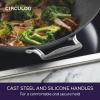 imageCirculon A1 Series with ScratchDefense Technology Nonstick Induction Wok with Lid 14 Inch GraphiteGraphite