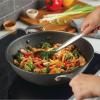 imageCirculon A1 Series with ScratchDefense Technology Nonstick Induction Wok with Lid 14 Inch GraphiteGraphite