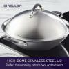 imageCirculon A1 Series with ScratchDefense Technology Nonstick Induction Wok with Lid 14 Inch GraphiteGraphite