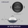 imageCirculon A1 Series with ScratchDefense Technology Nonstick Induction Wok with Lid 14 Inch GraphiteGraphite
