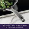 imageCirculon A1 Series with ScratchDefense Technology Nonstick Induction Wok with Lid 14 Inch GraphiteGraphite