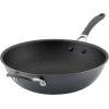 imageCirculon A1 Series with ScratchDefense Technology Nonstick Induction Wok with Lid 14 Inch GraphiteGraphite