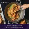 imageCirculon A1 Series with ScratchDefense Technology Nonstick Induction Wok with Lid 14 Inch GraphiteGraphite