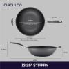 imageCirculon A1 Series with ScratchDefense Technology Nonstick Induction Wok with Lid 14 Inch GraphiteGraphite