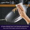 imageCirculon A1 Series with ScratchDefense Technology Nonstick Induction Wok with Lid 14 Inch GraphiteGraphite