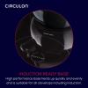 imageCirculon Enamel on Steel Whistling TeakettleTeapot With FlipUp Spout 2 Quart  BlackBlack