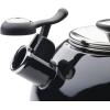 imageCirculon Enamel on Steel Whistling TeakettleTeapot With FlipUp Spout 2 Quart  BlackBlack