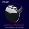 imageCirculon Enamel on Steel Whistling TeakettleTeapot With FlipUp Spout 2 Quart  BlackBlack